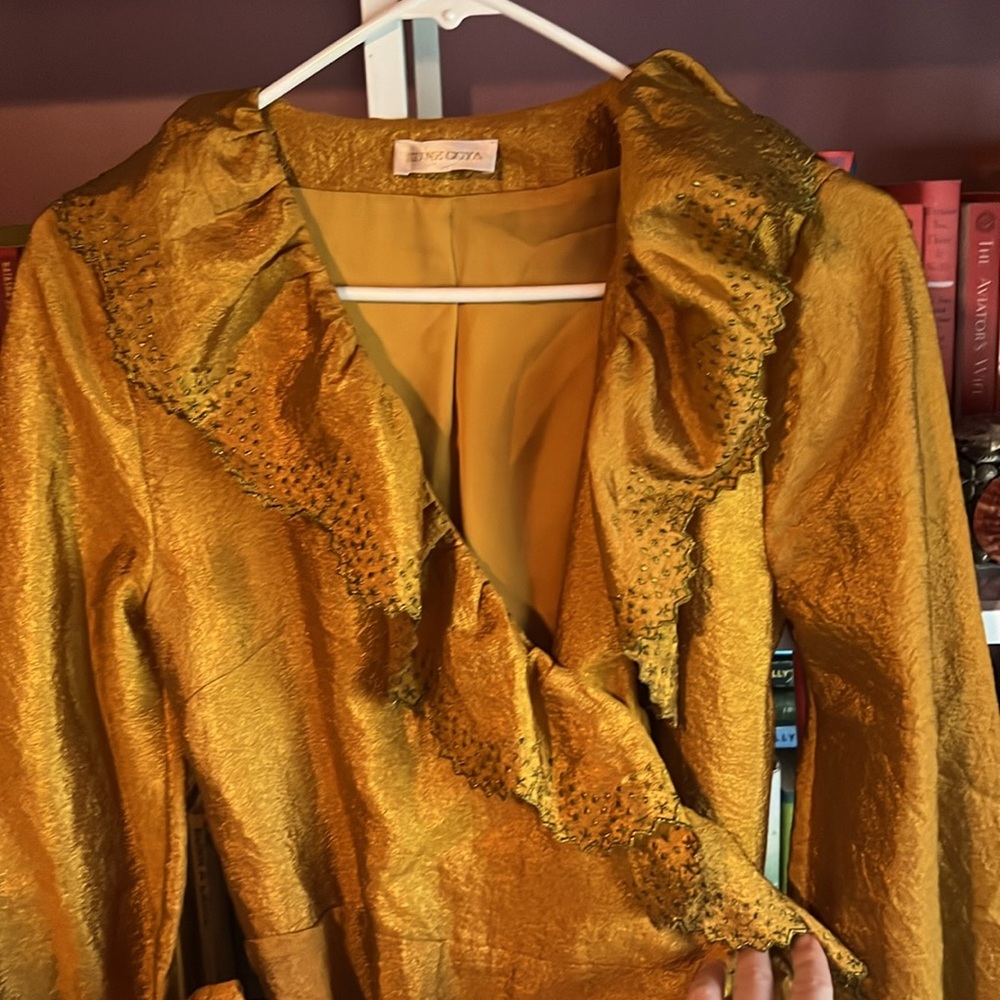 Stine Goya Steffi Gold Wrap Dress - Picture 3 of 14